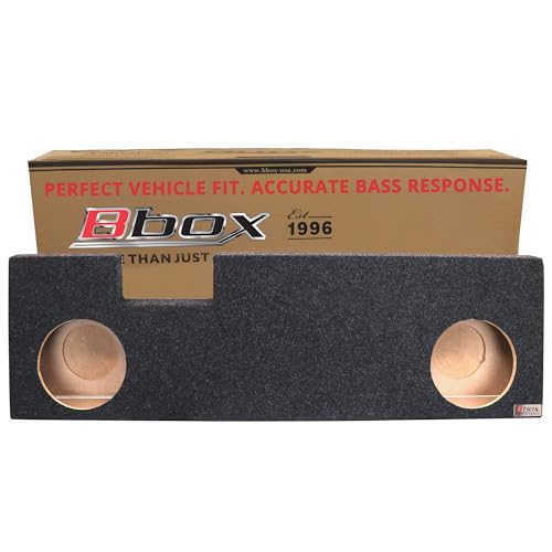 Bbox Dual 10 Inch Subwoofer Enclosure - Accu-Tuned Sealed Subwoofer Box Improves Audio Quality, Sound & Bass - Fits 2004-2015 Ford F250/350/450 Crew Cab