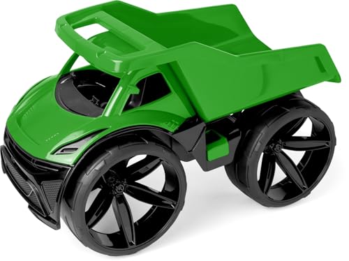Camion benne basculante vert Wader Maximus pour jeux de sable au jardin