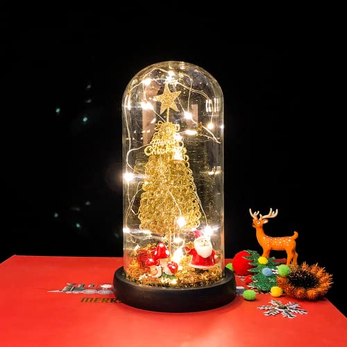 Dzhzuj Cute Mini Christmas Tree Lamp,Christmas Decorations LED Light Night Light Christmas Tree,Lovely Xmas Holiday Decoration Gift Christmas Gifts (A)