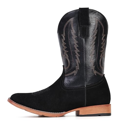 Image of IUV Cowboy Boots for Men Suede Square Toe