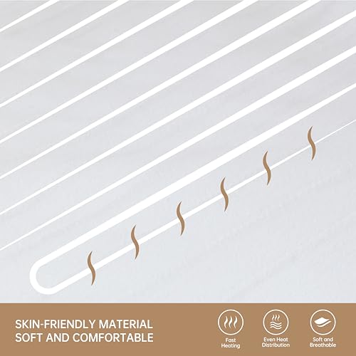 Bwarm Electric Heated Mattress Pad Full Size, 54" x 75", Bed Warmer, 9 Heat Settings, 1-12 Hours Auto Off, Deep Pocket, Fast Heating, Machine Washable, Soft and Cozy by Bwarm - Image 8