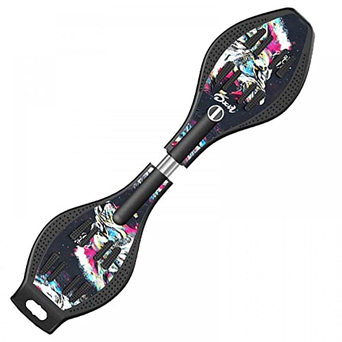 Magnitt Deluxe Junior Caster Board in Amazing Blue Color, with Illuminating Wheels for More Excitement, Fun and Visibility, Durable Twistboard for Teenagers, Adults and Professional (C)