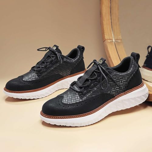 Image of Men's Casual Dress Oxfords Shoes Fashion Business Shoes Wide Feet Lace-up Shoes for Business Office Wedding