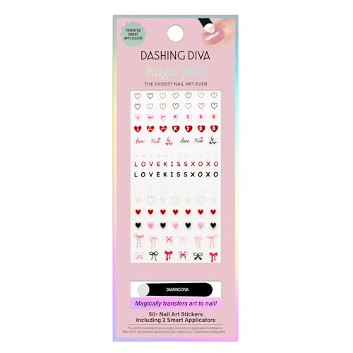 Dashing Diva Magic Pick Nail Stickers - Secret Love Letter - Premium Nail Art - Comes with 50+ Stickers and 2 Precision Placement Tools image 5