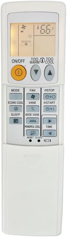 Remote Control for Mitsubishi AC MSZ-FD09NA, MSZ-FD09NA-8, MSZ-FD12NA, MSZ-FD12NA-8,MSZ-FD18NA, MSZ-FD18NA-8, MSZ-FE09NA, MSZ-FE09NA-8, MSZ-FE12NA, MSZ-FE12NA-8，with Backlight