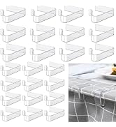 Lot de 24 pinces à nappe transparentes en plastique, coupe-vent, pour Noël, maison, mariage, intérieur, extérieur, camping, pique-nique | Leroy Merlin