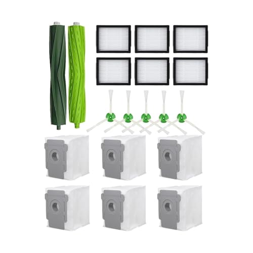 Kompatybilny z IRobot Roomba I3 I4 I5 I6 I7 E5 E6 I3+ I4+ I5+ I6+ I7+ I8+ J6+ J7+ J8+ J9+ Części Szczotka rolkowa Filtr Worki na kurz Akcesoria(10bags)