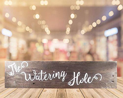 Wedding Sign for Reception The Watering Hole Rustic Wood W21