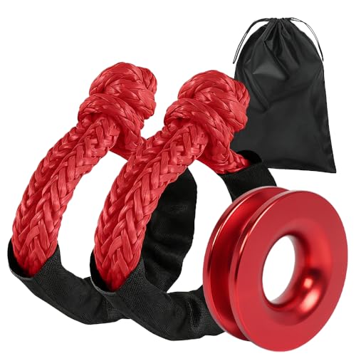 BARTOO Winch Snatch 66,000 LB Recovery Ring & Shackle Kit