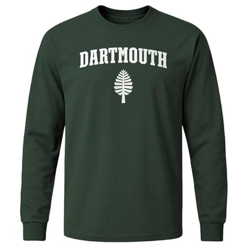 Barnesmith Dartmouth College Big Green Long Sleeve Adult Unisex T-Shirt, Heritage, Hunter Green, Small