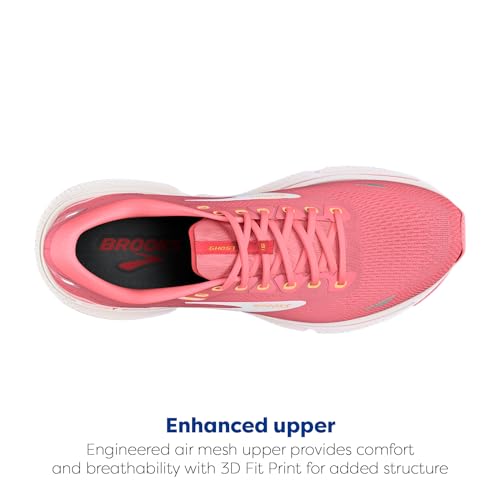 Brooks Brooks Women's Ghost 15 Neutral Running Shoe - Slate Rose/Fiery Coral/White - 5 Medium
