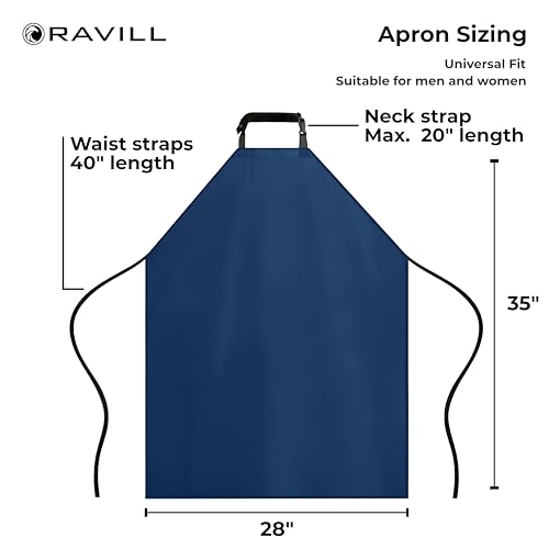 Ravill Waterproof Apron For Men and Women - Blue - 35