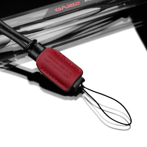 Gariz Genuine Leather XS-WS2 Camera Hand Strap for Mirrorless and Other Types of Digital Camera, Red + Black