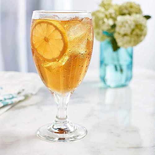 Friwer Goblet Party Glasses With Stem For Drinking Water, Juice, Wine, Mixed Drinks, And Cocktails 16-Ounce (4) #TOP4