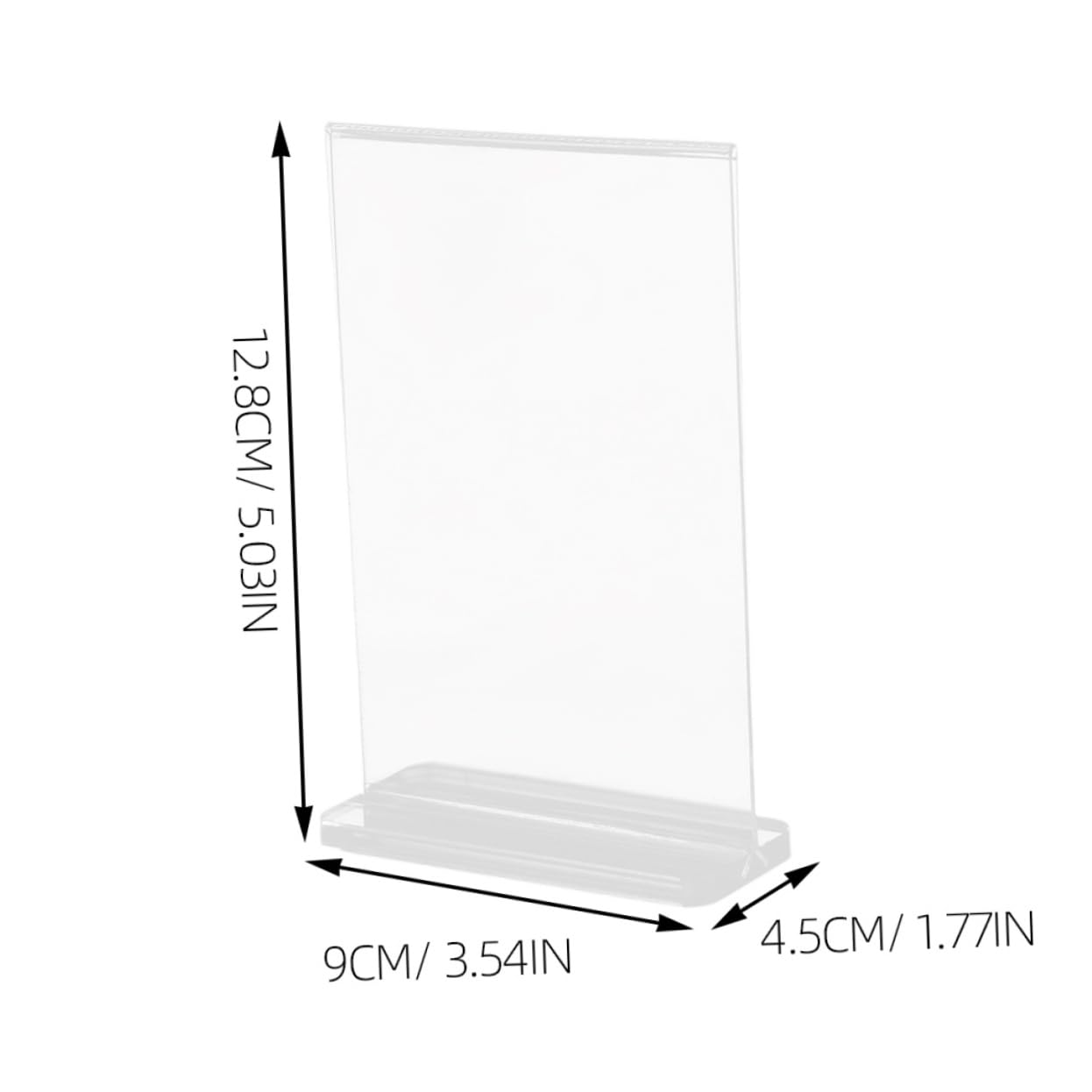 FUNOMOCYA 5pcs Acrylic Sign Holders for Display Stand Flyer Holder Tabletop Menu Rack Card Sign Holder Wedding Banquet St