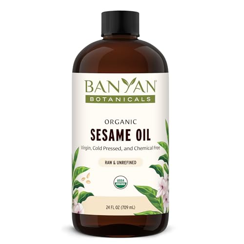 Banyan Botanicals Organic Unrefined Sesame Oil – Rich & Warm...