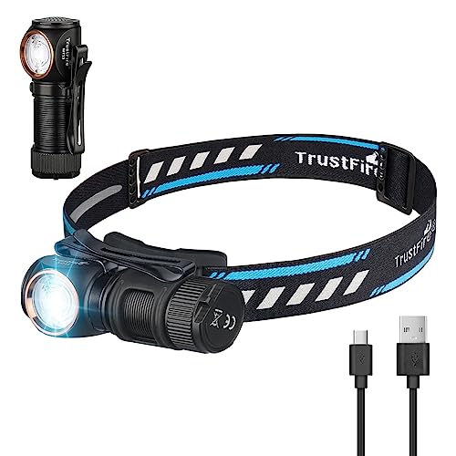 TrustFire MT15 Stirnlampe, 1000 Lumen Stirnlampe LED wiederaufladbar 150M Leuchtweite Kopflampe Multifunktionslampe Stirnlampe/EDC Taschenlmape IPX8 Wasserdicht 5 Modi für Camping Laufen Notfälle TrustFire MT15 Stirnlampe, 1000 Lumen Stirnlampe LED wiederaufladbar 150M Leuchtweite Kopflampe Multifunktionslampe Stirnlampe/EDC Taschenlmape IPX8 Wasserdicht 5 Modi für Camping Laufen Notfälle