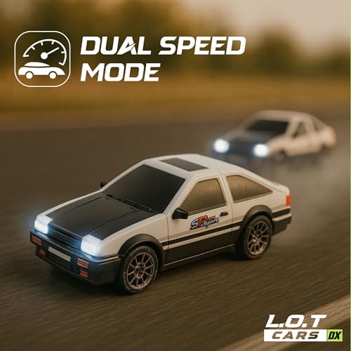 Image of Flare Remote Control Car | 20Kmph, 2.4Ghz | Rc Drifting Car, Rc Car, Valentine Gift, 4 Wheel Drive, Boost Mode, Long Range Remote, Hard Plastic Top with LED Head Light (Street White)