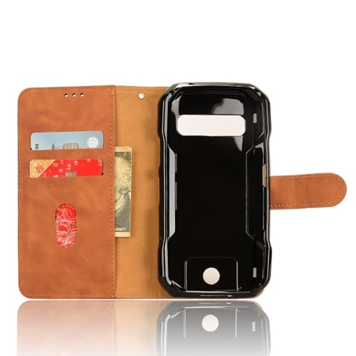 Étui en cuir PU Kyocera Torque G06 KYG03 protection premium robuste marron