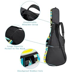 Housse imperméable pour guitare acoustique avec double bandoulière et poche Motif cachemire, Multicolore 09, 42.9×16.9×4… - Les Beatles, Paul McCartney, John Lennon, RIngo Starr, George Harrison Housse imperméable pour guitare acoustique avec double bandoulière et poche Motif cachemire, Multicolore 09, 42.9x16.9x4… – Image 3
