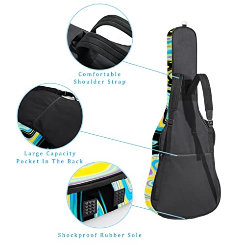 Housse imperméable pour guitare acoustique avec double bandoulière et poche Motif cachemire, Multicolore 09, 42.9×16.9×4… - Les Beatles, Paul McCartney, John Lennon, RIngo Starr, George Harrison Housse imperméable pour guitare acoustique avec double bandoulière et poche Motif cachemire, Multicolore 09, 42.9x16.9x4… – Image 4