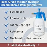 Nanoprotect Handsprüher 1,5 Liter | Drucksprüher mit Verstellbarer Messingdüse | Pumpsprüher | Gartenspritze