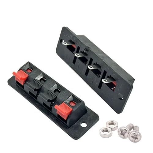 Conector de altavoz de 4 posiciones con clip de resorte para audio pack de 10 unidades