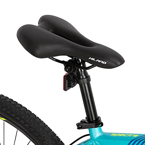 Foto von Hiland 29 Zoll Mountainbike MTB Hardtail Fahrrad mit Speichenrädern 482mm Aluminiumrahmen 21 Gang Schaltung Scheibenbremse Federgabel Blau für Herren und Damen