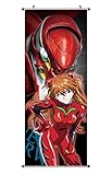 genesis poster ebay Farbiger Druck auf Stoff CoolChange Großes Neon Genesis Evangelion Rollbild  Kakemono aus Stoff  Poster 100x40cm  Motiv: Asuka Langley Soryu