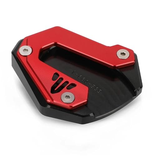 Rehausseur de béquille latérale rouge en aluminium pour moto FZ-09 2013-2023