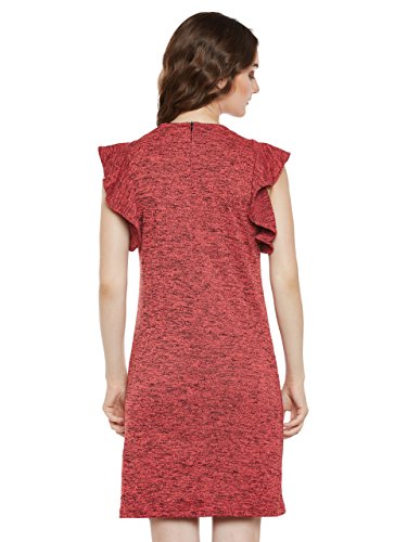 Image of Miss Chase Women's Pink Ruffled Shift Dress