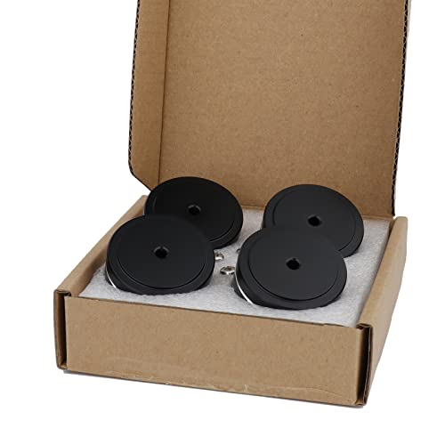 Monosaudio 4er Set HiFi Lautsprecherfüße Aluminium Spike Pads 40x20mm High-End Stoßdämpfer Isolationsfüße mit M4 Schraube für Verstärker, Subwoofer und Plattenspieler