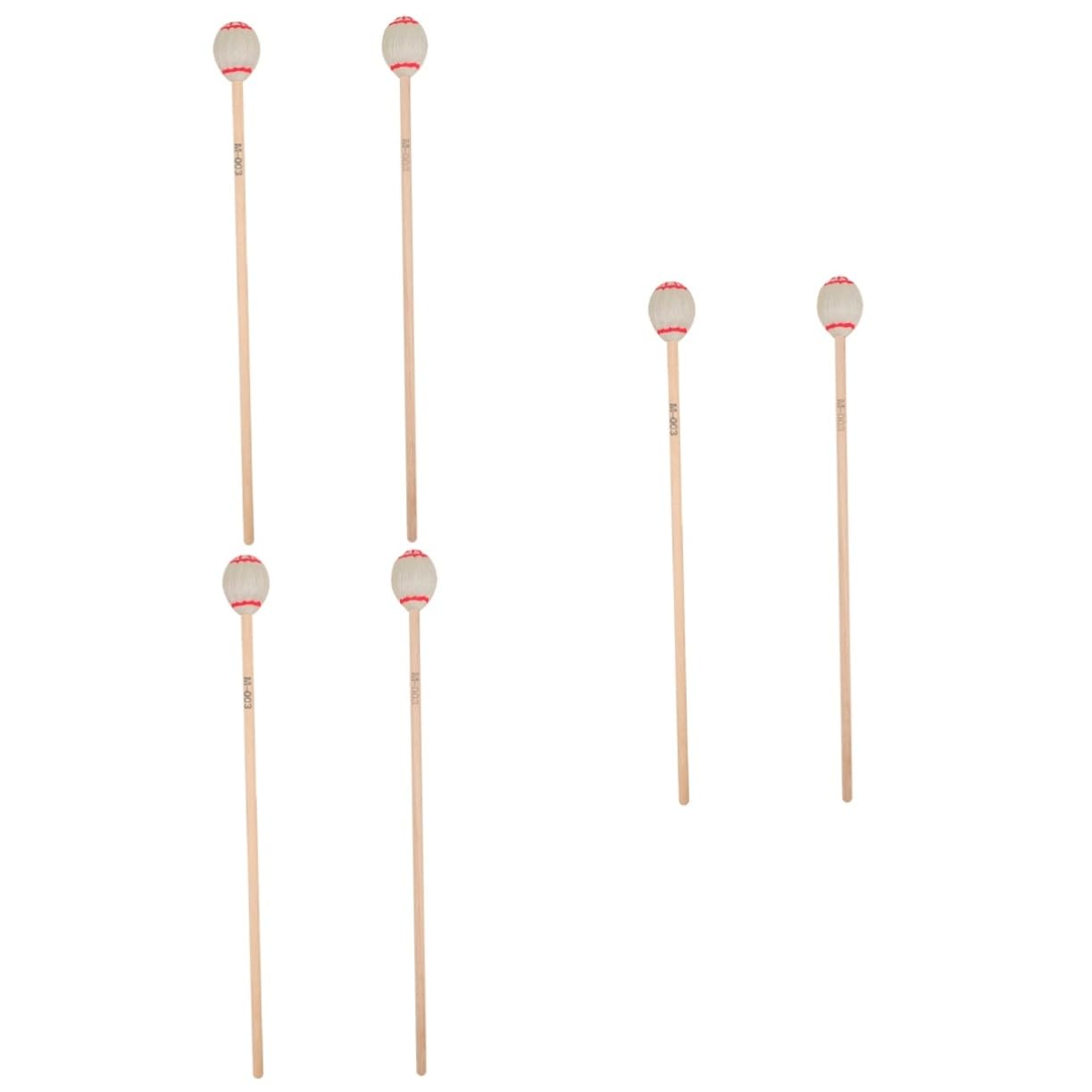 VICASKY 6piezas Baquetas De Marimba Arce Martillos Premium Para Instrumentos De Percusión Accesorios Musicales