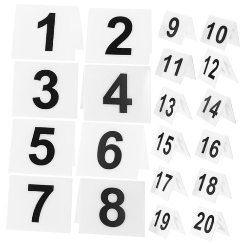 Numéros de table restaurant acrylique double face pour éviter les erreurs de service