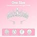 Papoopy Tiara Crown for Women, Headband Hair Accessories for Birthday Wedding Party Costume Silver
