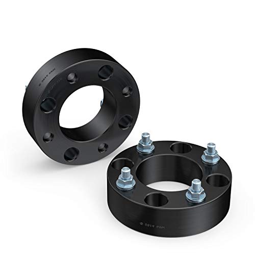 Rocktrix - 2 Inch Atv Wheel Spacers (4X110, 74Mm Bore, 10X1.25 Studs Nuts) Compatible With Honda Yamaha Suzuki Bombardier (Read Listing For Year Model Info) Utv V1 50Mm Black 2Pcs #TOP4