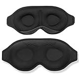 Dornvap Schlafmaske Mit Beschattungsdesign,3D Schlafmaske für Herren und Frauen Mit Verstellbarem Elastischem Design,Superweiches Material Schlafbrille