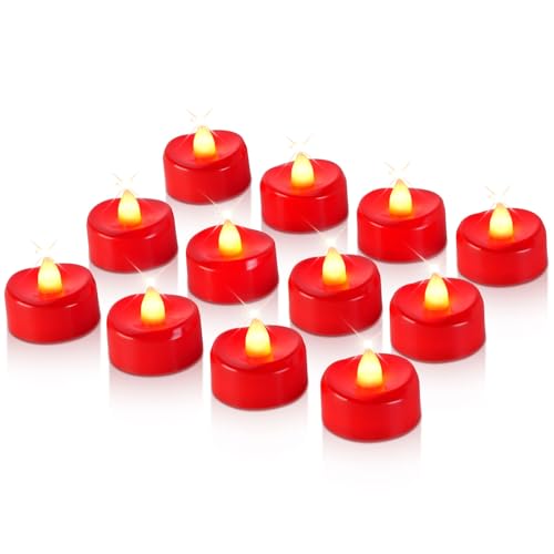 Raycare LED Tea Lights Battery Operated 200+Hour Flickering Votive Candles