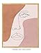 Abstract Line Art Female Face Wall Art. 11x14 UNFRAMED Print. Abstract, Minimalist Modern Wall Decor for the Home. Perfect for a Gallery Wall. Neutral Shades of Pink, Terracotta.