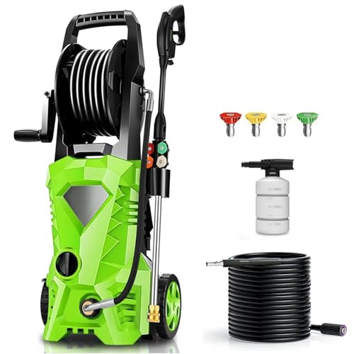 5000PSI Pressure Cleaner, 2.8GPM High Power Cleaner with 33ft Pressure Hose, 4 Nozzles and Soap Bottle for Cleans Patios/Fences/Home