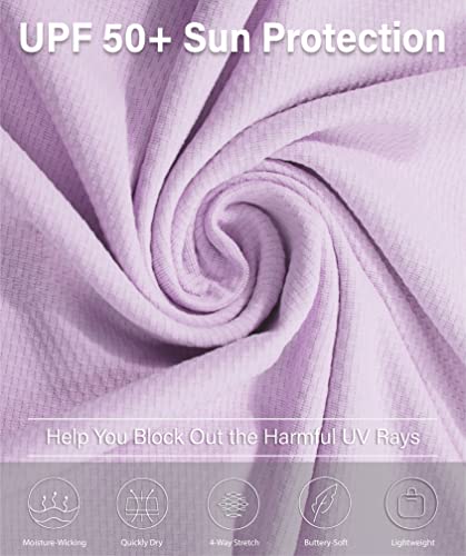 Persit Long Sleeve Workout Shirts For Women Uv Protection Athletic Hiking Spf Upf 50 Sun Shirt Running Fishing Yoga Tops-Purple-M #TOP3