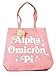 Alpha Omicron Pi Retro Pom Pom Tote Bag