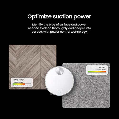 SAMSUNG Jet Bot+ Robot Vacuum Cleaner w/ Clean Station, Automatic Emptying, Precision Cleaning, 5-Layer Filter, Intelligent Power Control for Hardwood Floors, Carpets, Area Rugs, VR30T85513W/AA, White by Samsung - Image 4