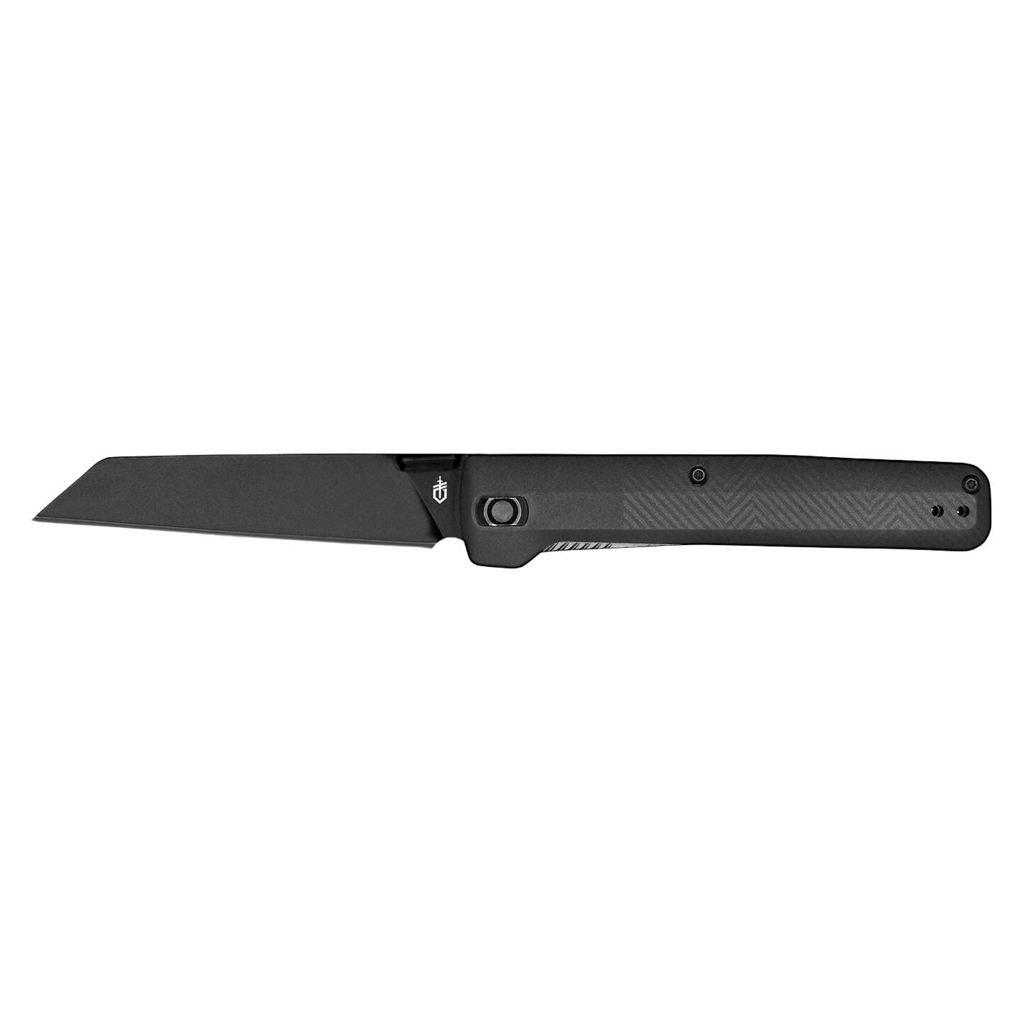 Gerber Navaja de bolsillo con clip para cinturón, Pledge, hoja de acero inoxidable 7Cr17MoV con aspecto de tanto invertido, escamas del mango de nylon reforzado con fibra de vidrio