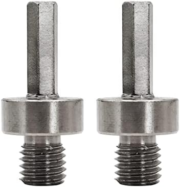 SHDIATOOL 2PK Adapters M14 Male Thread to 3/8" Hexagon Shank Connection Converter for Drill Core Bit Grinding Disc
