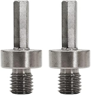 SHDIATOOL 2PK Adapters M14 Male Thread to 3/8" Hexagon Shank Connection Converter for Drill Core Bit Grinding Disc