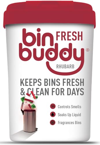 Bin Buddy Rhubarb 450g - Bin Freshener Deodoriser Powder, Leaves