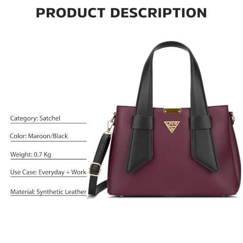 Image of Lavie Signature Women's Nashville 3C Satchel Handbag | Satchel Bag for Work | Ladies Purse | Stylish Shoulder Bag | Gift For Women