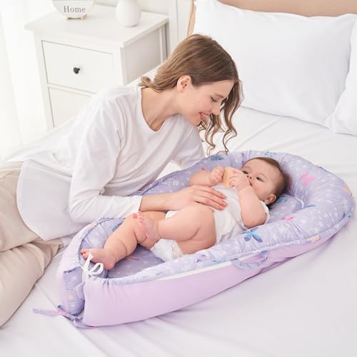 Image of Viviland Baby Lounger Snuggle Me Lounger Fits 0-24 Months Newborn Infant Babies, Butterfly