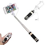 Peso del paquete: 20 g Mini Selfie Stick para XIAOMI Redmi 7 Palo Android iOS Regulable Botón Foto Cable Jack Negro